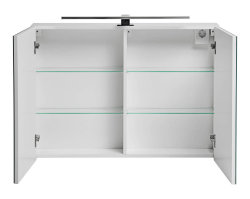 Badezimmer Set 3-tlg Whitskand 90cm | Aufsatzbecken b | weiß-graueiche