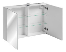 Badezimmer Set 2-tlg Whitskand 90cm | Aufsatzbecken b | weiß-graueiche