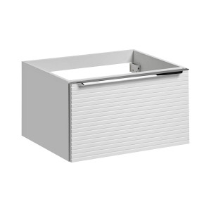 Badezimmer Set 2-teilig Whitskand 90cm II | inkl. Aufsatz-Waschbecken | weiß - grau-eiche