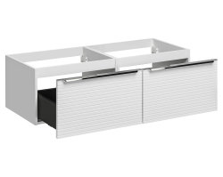Badezimmer Set 2-tlg Whitskand 120cm | Aufsatzbecken | weiß-graueiche