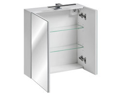 Badezimmer Set 3-tlg Whitskand 150cm | Aufsatzbecken | weiß-graueiche