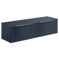 Badezimmer Blauer Waschplatz Bluskand 160cm | Becken wei&szl