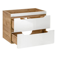 ARUBA 3-teilige Badkombination 80cm | Waschplatz, Spiegelsch