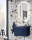 Badezimmer Set 2-teilig BLUSKAND 80cm | inkl. Aufsatz-Waschbecken weiß | Deep Blue