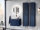 Badezimmer Set 2-teilig BLUSKAND 80cm | inkl. Aufsatz-Waschbecken weiß | Deep Blue