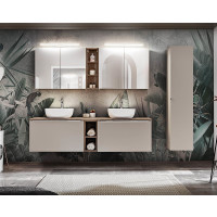 Badezimmer Set 3-teilig TRUFFEAU 180cm | 2x Becken |...