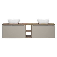 Badezimmer Set 3-teilig TRUFFEAU 180cm | 2x Becken | Tr&uuml
