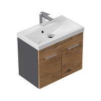 Badset LAGEAUX Slimline 4-teilig 60cm breit | grafit-eiche 3