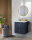 Badezimmer Set 2-teilig BLUMOND 60cm | Einbau-Waschbecken | Dark Blue