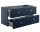 Badezimmer Set 2-teilig BLUMOND 120cm | 2x Becken schwarz | Dark Blue
