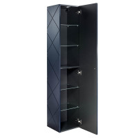 Badezimmer Hochschrank BLUMOND | 1-türig 170cm hoch | Dark Blue