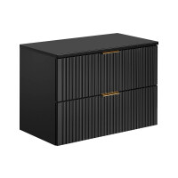 Badezimmer Waschplatz Blackened 80cm | zum Unterbau OBP...