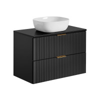 Badezimmer Waschplatz Blackened 80cm | b gallery