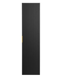Badezimmer Set 4-teilig BLACKENED 120cm | inkl. Aufsatz-Waschbecken weiß | schwarz