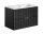 Badezimmer Set 2-teilig BLACKENED 80cm | Einbaubecken weiß | schwarz