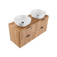 Badezimmer Waschplatz Portree 120cm | 2x Aufsatzbecken | Wot