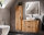 Badezimmer Set 3-teilig PORTREE 60cm | inkl. Einbau-Waschbecken weiß | Wotan-Eiche