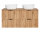 Badezimmer Set 4-teilig PORTREE 120cm | Aufsatzbecken | Wotan-Eiche