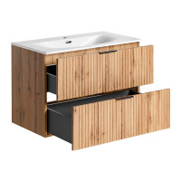 Badezimmer Set 2-teilig PORTREE 80cm | Einbauwaschbecken | W