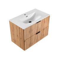 Badezimmer Set 2-teilig PORTREE 80cm | Einbauwaschbecken | W