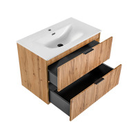 Badezimmer Set 2-teilig PORTREE 80cm | Einbauwaschbecken | W