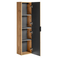 Badezimmer Hochschrank PORTREE | 1-türig 140cm hoch | W