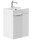 Badezimmer Hochschrank TinyCube 150cm 2-türig | platzsparende Bautiefe | weiß-hochglanz