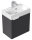 Badezimmer Hochschrank TinyCube 150cm 1-türig | platzsparende Bautiefe | anthrazit-seidenglanz