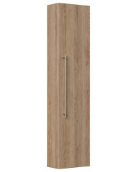 Badezimmer Hängeschrank TinyCube 105cm 1-türig | platzsparende Bautiefe | eiche-hell seidenmatt