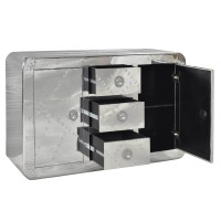 Sideboard Flight77 150cm | Mangoholz & MDF mit Alu besch