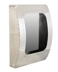 Spiegel Flight77 65cmx48cm | Mangoholz & MDF mit Alu beschlagen