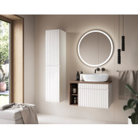 Badezimmer VITTAVLA 80cm Set 3-tlg. | mit Aufsatzbecken | matt-weiß