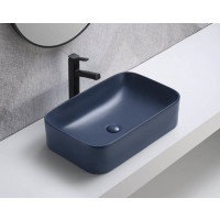 Aufsatz-Waschbecken NAVY 50cm | Keramik | Dunkelblau 4