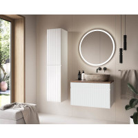 Badezimmer VITTAVLA 80cm Set 3-tlg. | mit Aufsatzbecken br | matt-weiß