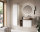Badezimmer Waschplatz VITTAVLA 80cm | Aufsatzbecken Regal | matt-weiß