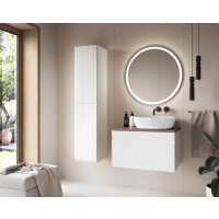 Badezimmer VITTAVLA 80cm Set 3-tlg. | mit Aufsatzbecken | matt-weiß