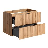 Badezimmer Set 3-teilig PORTREE 80cm | Aufsatzbecken S/W | W
