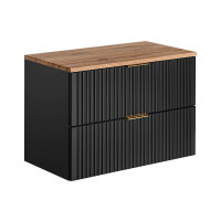 Badezimmer Waschplatz Blackened 80cm | zum Unterbau OBP...