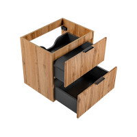 Badezimmer Waschplatz Portree 60cm | Oberplatte black | Wota