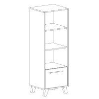 Babyzimmer Standregal EMMY | 3 Fächer & 1 Schubkast