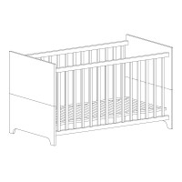 Babyzimmer Kinderbett ELIAS | 70 x 140cm inkl. Lattenrost | weiß