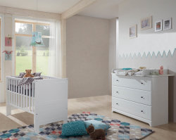 Babyzimmer Möbel-Set ELIAS 2-teilig | Kinderbett...