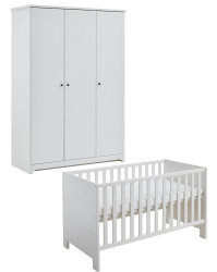 Babyzimmer Möbel-Set ELIAS 2-teilig | Kinderbett...