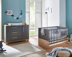 Babyzimmer Möbel-Set NOAH 2-teilig | Kinderbett...