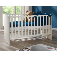 Babyzimmer Möbel-Set MATTIA 2-teilig | haptische Holz-Dekor Oberflächen | weiß-eiche