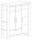 Babyzimmer Kleiderschrank TILLY 3-türig | haptische Dekor- Oberflächen | nordic wood