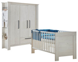 Babyzimmer Möbel-Set TILLY 2-teilig | Kleiderschrank...
