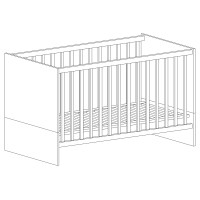 Babyzimmer Kinderbett TIANA | 70 x 140cm inkl. Lattenrost | 