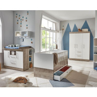 Babyzimmer Wickelkommoden-Regal ELSA  | 3 Fächer haptis