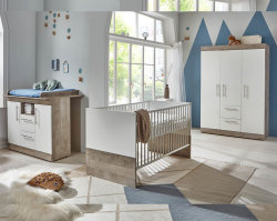Babyzimmer Möbel-Set ELSA 3-teilig | Kinderbett,...
